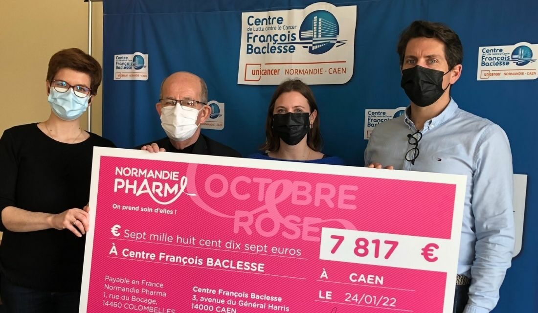Don de 7 817 € des équipes de Normandie Pharma
