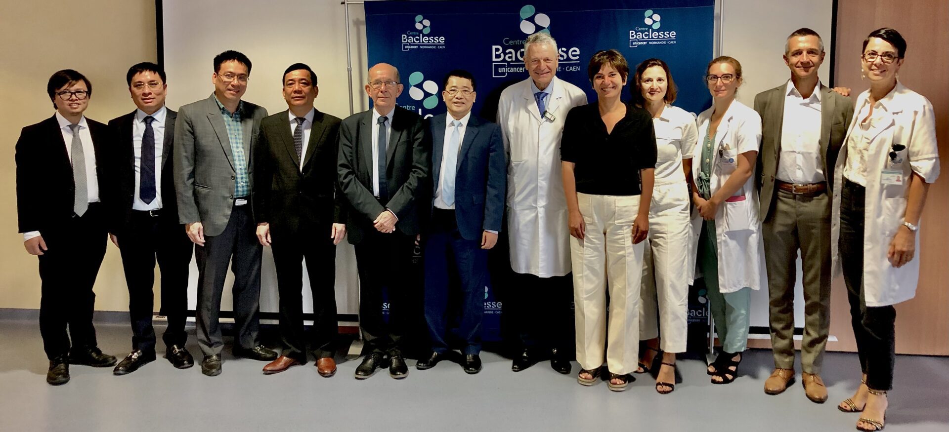 the delegation from the K Hospital in Hanoi to the Baclesse Centre