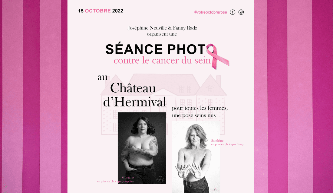 Extrait de l'affiche sur la séance photo Octobre rose 2022