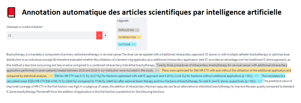 Annotation automatique des articles scientifiques par intelligence artificiellle