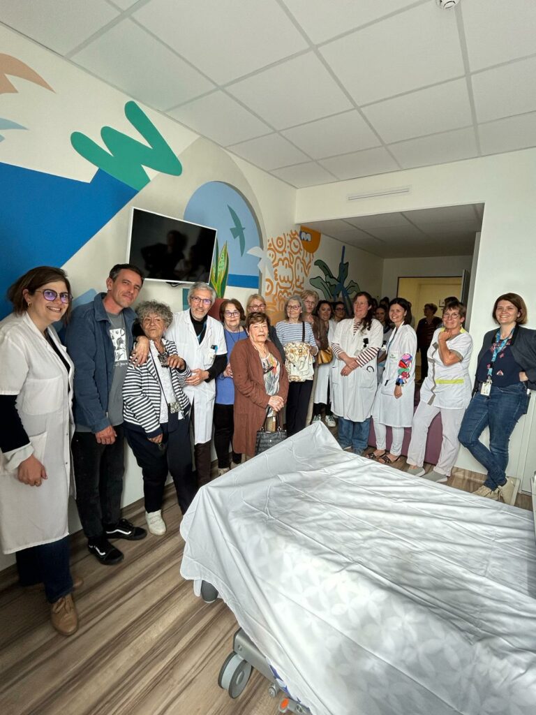 Inauguration des fresques murales des chambres AJA du Centre Baclesse de Caen