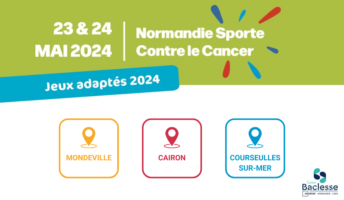 Affiche Normandie Sporte contre le cancer 2024 organisé par Baclesse