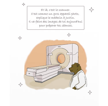 Dessin extrait du livret radiothérapie enfant réalisé par les équipes du Centre Baclesse