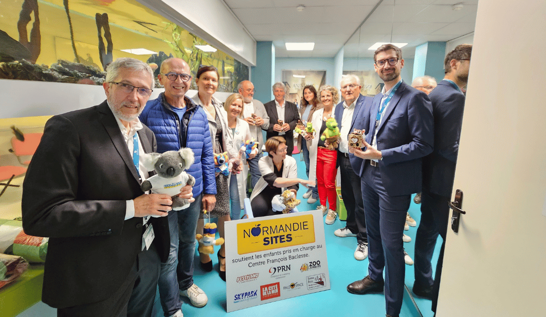 Des adhérents de Normandie Sites offrent plus de 200 peluches à Baclesse