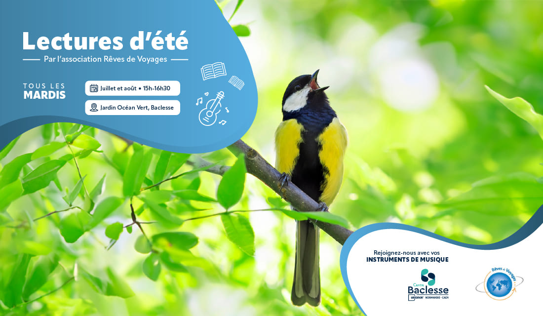 affiche lectures d'été à Baclesse à Caen