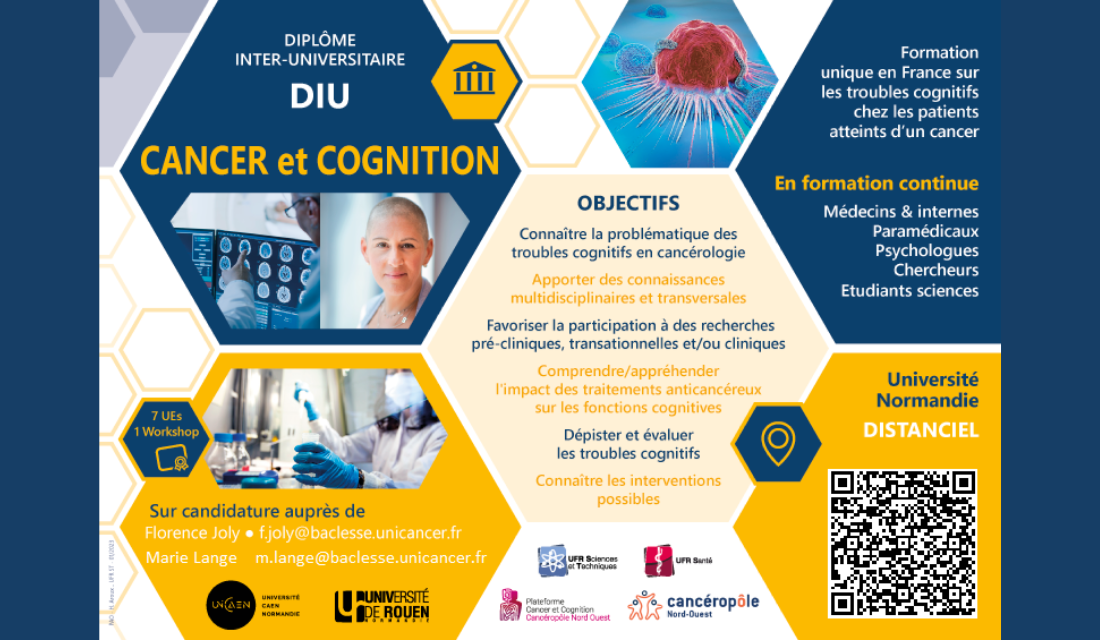 Affiche du DIU Cancer et Cognition