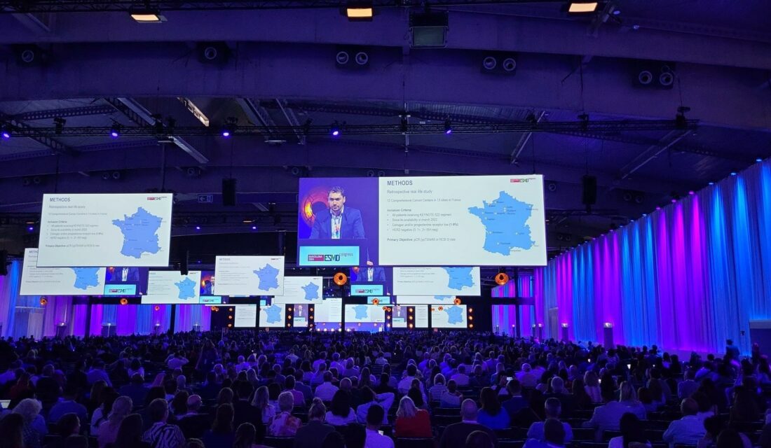 François CHERIFI lors de sa présentation orale au congrès de l'ESMO 2024