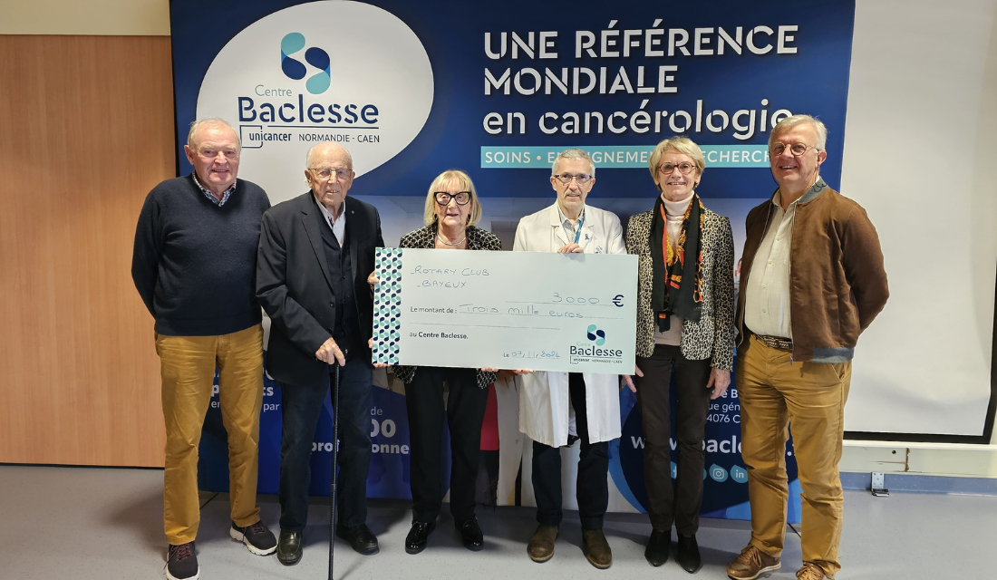 Le Rotary Club de Bayeux remet 3 000 € à Baclesse