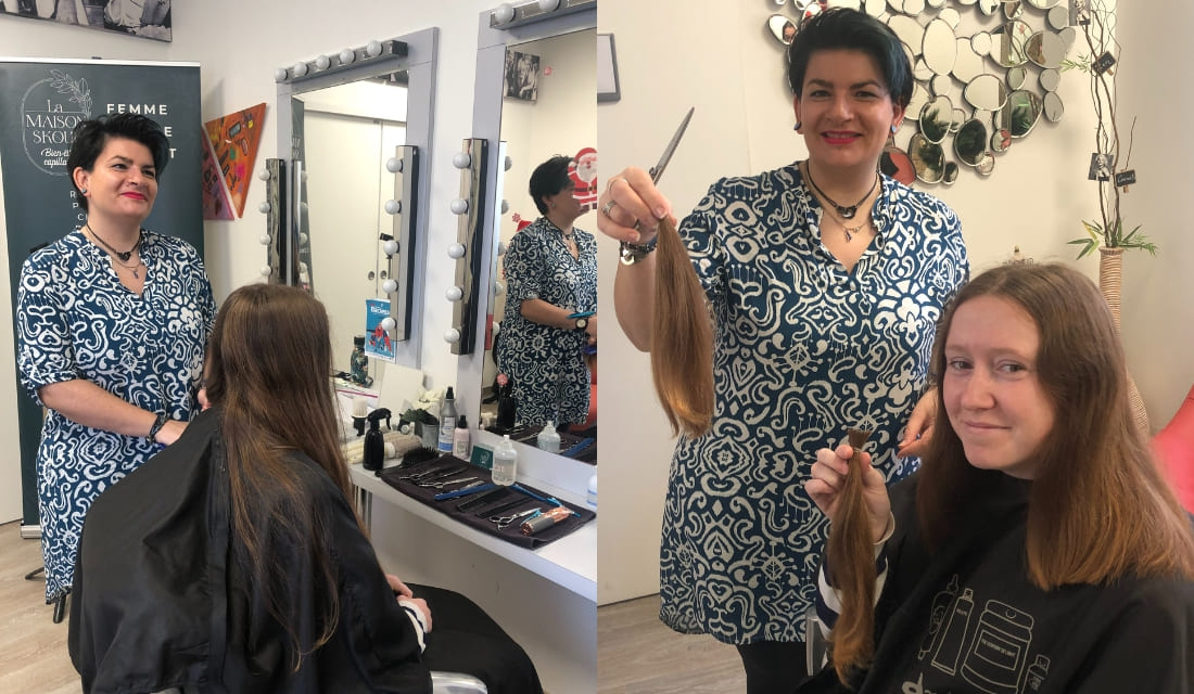 Dons de cheveux au Centre Baclesse de Caen