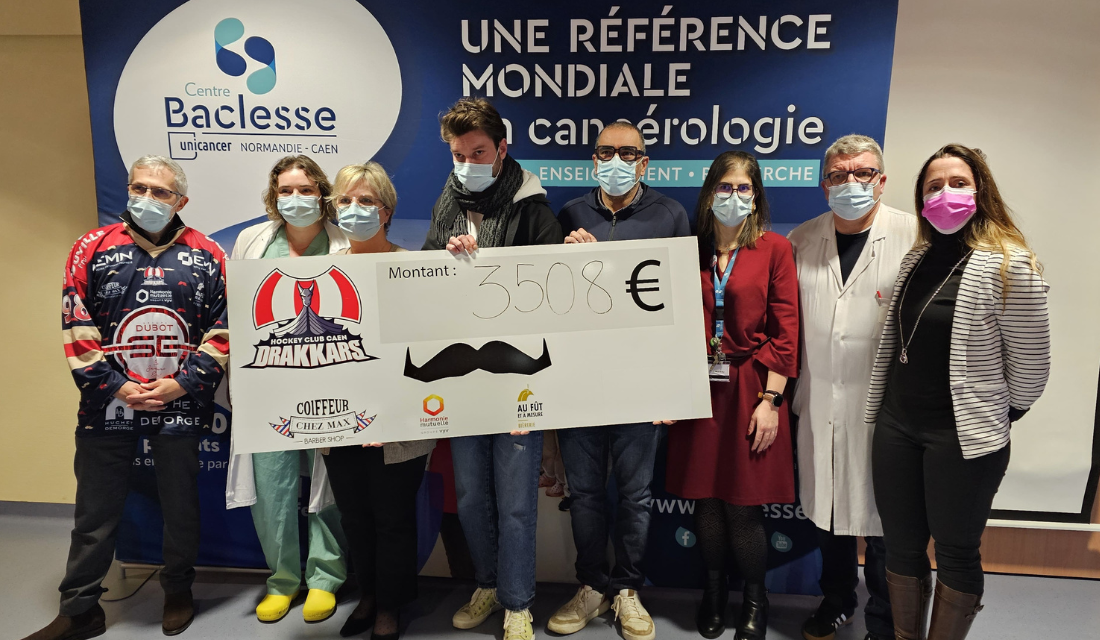 Le Hockey Club de Caen Les Drakkars remettent 7300 € de dons au Centre Baclesse