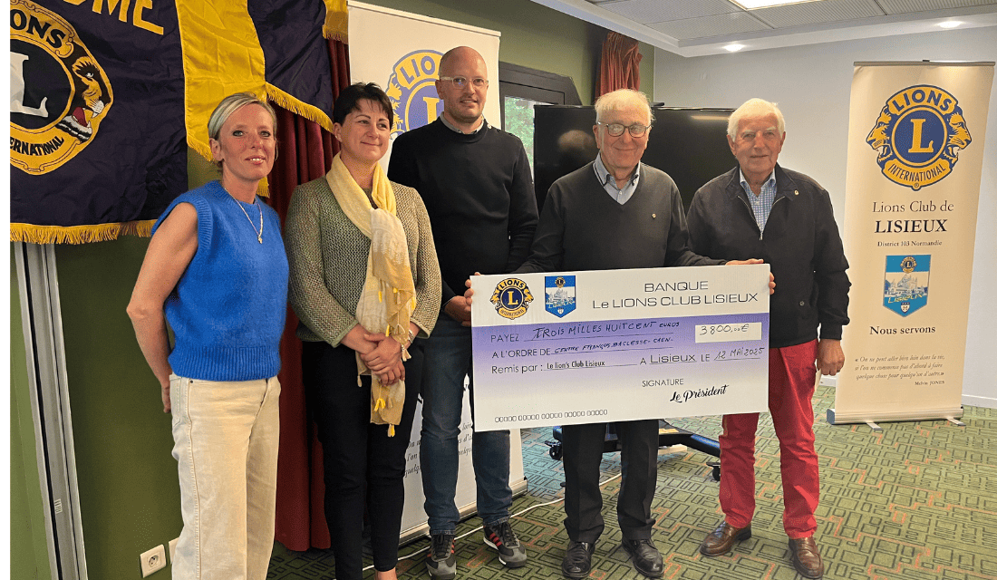 Recherche contre le cancer de l’ovaire : un don précieux du Lions Club de Lisieux au Centre Baclesse !