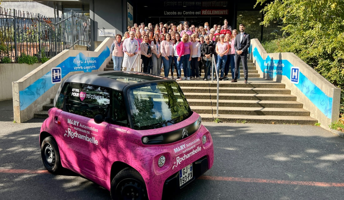 Lancement d'octobre rose au Centre Baclesse de Caen.