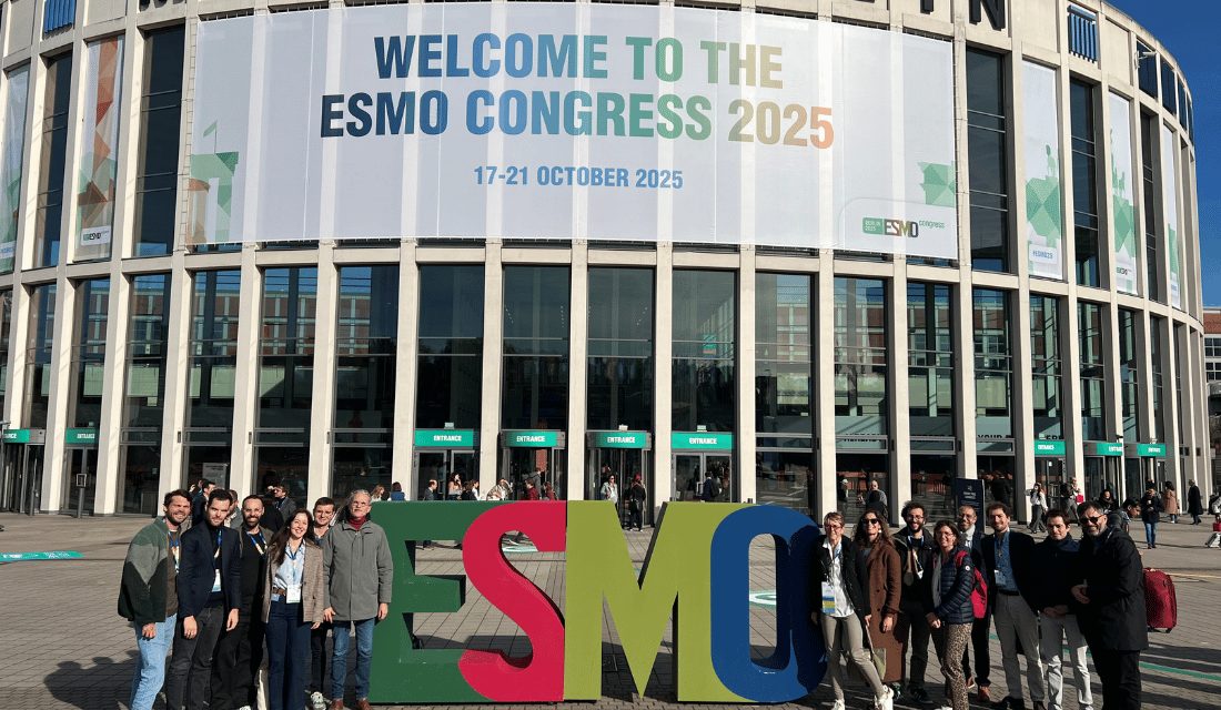 Photo d'équipe. Centre Baclesse à l'ESMO 2025 à Berlin.