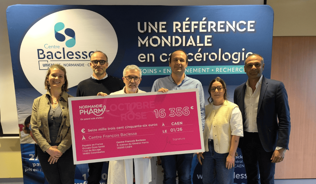 Normandie Pharma soutient le Centre Baclesse de Caen en faisant un don de 16 356 euros